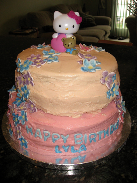 Front of Hello Kitty Cake