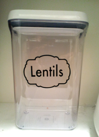 Lentils Container